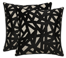 Abstract Velvet Pillow Cover in Black, Kravet Woven Textiles
