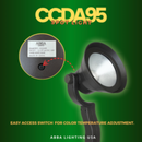 CCDA95 7W LED 3CCT Wide Beam Directional Outdoor Landscape Lighting 12V Low Voltage Aluminum Spotlight