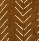 Chevron Print Mudcloth Pillow Cover in Brown