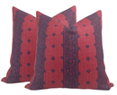 Fez Pillow Cover in Raspberry and Indigo, Peter Dunham Textiles