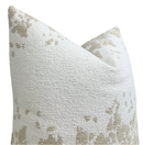 Dappled Stripe Pillow Cover in Oyster, Indoor Outdoor Pillow, Holly Hunt Textiles