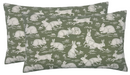 Cottontails Pillow Cover in Sage Green, Schumacher Textiles