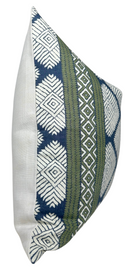 Austin Pillow Cover in Bluestone + Green, Thibaut Pillows