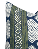 Austin Pillow Cover in Bluestone + Green, Thibaut Pillows