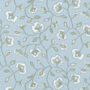 Ready to Ship, 22x22 Chelsea Floral Pillow Cover in Blue and Green With Self Welt