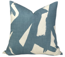 Bold Lines Linen Pillow Cover in Sky