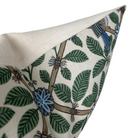 Ready to Ship, 16x16 Bamboo Bird Pillow Cover in Aqua Blue