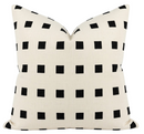 Chalet Embroidered Pillow Cover in Ivory + Black, Kelly Wearstler Textiles