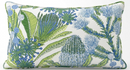 Protea Performance Pillow Cover in Blue + Green, Thibaut Pillows