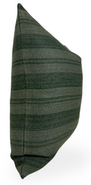 Striped Woven Pillow Cover in Forest Green
