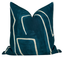 Graffito Pillow Cover in Teal Pearl, Kelly Wearstler Textiles