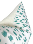 Les Touches Pillow Cover in Aqua Blue