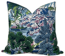 Pagoda Pillow Cover in Blue, Thibaut Pillows