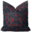 Chloe Pillow Cover in Navy and Red