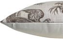Western Toile Pillow Cover in Sepia Brown, Schumacher Textiles