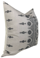 Carmania Pillow Cover in Charcoal, Indoor Outdoor Pillows, Peter Dunham Textiles