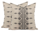 Carmania Pillow Cover in Charcoal, Indoor Outdoor Pillows, Peter Dunham Textiles