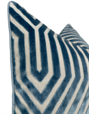 Vanderbilt Velvet Pillow Cover in Marine Blue, Schumacher Textiles