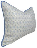 Edward Floral Pillow Cover in Blue and Green, Merika Meyer Textiles