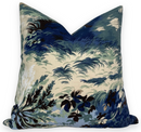 Lincoln Toile Pillow Cover in Navy and Green, Thibaut Pillows