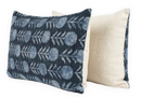 Zinnia Pillow Cover in Indigo, McLaurin + Piercy Textiles