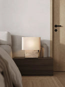 GobekUsa Large Brown Stone Fabric Table Lamp for Home Decoration in Living Room or Bedroom