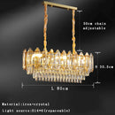 GobekUsa Gold Amber Crystal Chandelier Lights Modern Room Decor Hanging Lamp