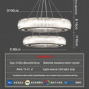 GobekUsa Crystal LED Ceiling Pendant Chandelier for Modern Luxury Living Room Décor