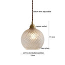 GobekUsa Japanese Style LED Pendant Lamp Copper Glass Hanging Light Fixtures