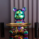 GobekUsa Bear Ornaments Key Trays Cosmetic Boxes Cartoon Figurines Desktop Decorations