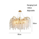 GobekUsa Crystal Wistaria Ceiling Chandelier - Artistic Branch Design Pendant Lighting for Home Decor