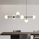 GobekUsa Brass Glass Ball Chandelier for Modern Living Room Dining Decor