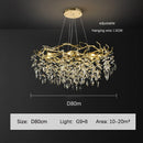 GobekUsa Golden Branch Ceiling Crystal Chandelier – Luxury Indoor Lighting Fixture