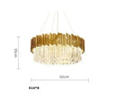 GobekUsa Golden Crystal Ceiling Light for Modern Living Room and Dining Room