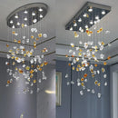 GobekUsa Crystal Dining Chandelier: Elegant Stone Decorative Lighting for Living Room