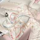 GobekUsa Embroidered Butterfly Flowers Patchwork Bedding Set