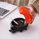 GobekUsa Ladybug Ceramic Ashtray - Windproof Desk Decoration & Smoking Accessory