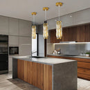 GobekUsa Gold Crystal Chandelier: Elegant Dining Room Pendant Lighting