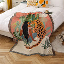 GobekUsa Boho Floral Cotton Blanket - Soft Bedspread for Beds, Sofa & Living Room
