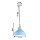 GobekUsa Blue Nordic Pendant Lights E27 Modern Hanging Lamps for Living Dining Kitchen