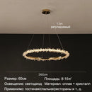 GobekUsa Golden Crystal LED Round Chandelier for Luxury Indoor Lighting