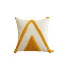 GobekUsa Geometric Tufted Tassel Cushion Cover - Modern Boho Sofa Decor