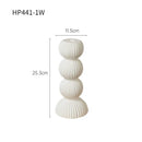 GobekUsa Geometric Ceramic Candle Holder Ornaments Sphere Stripes Decoration Candlestick