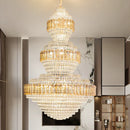 GobekUsa Crystal Duplex Chandelier for Hotel Lobby and Living Room