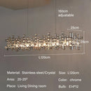 GobekUsa Crystal Pendant Chandelier for Modern Living, Dining, Bedroom Lighting