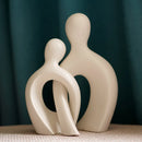GobekUsa Couple Love Sculpture Modern Nordic Abstract Ceramic Figurine Home Decor