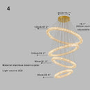 GobekUsa Crystal Ring Chandelier - Color Changing LED Modern Luxury Hanging Lamp