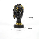GobekUsa Abstract Face Mask Silence Gold Resin Statue Home Decor Figurine