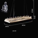 GobekUsa Arrow Crystal LED Chandelier: Modern Living Room Dining Table Bedroom Home Light