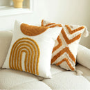 GobekUsa Geometric Tufted Embroidered Cotton Canvas Cushion Cover 45*45cm